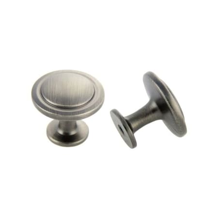 1-1/4 Deco Cabinet Knob Satin Pewter Finish